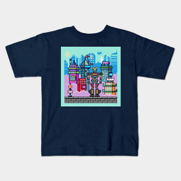 City in the Sky Kids T-Shirt by JMADISON